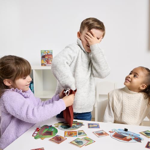 Miniland Children's Board Game, +6 Years, Coloured Gems, Boards and Bag, Strategy and Fun in Underground Adventures, Ideal for Family Play | Topo Top - color: Brown