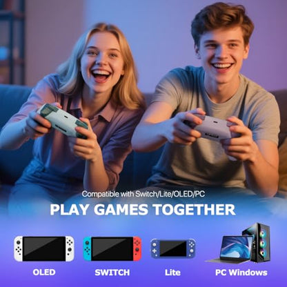 Wireless Switch Controller for Switch/Switch 2/Lite/OLED/PC Controller with Adapter, Purple Switch Controller with Hall Joysticks & Hall Triggers, Switch Pro Controller with Wake-up, 2 Back Programmable Buttons, Turbo Function