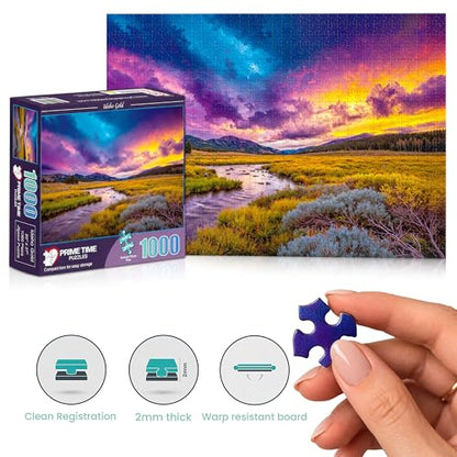 1000 Piece Jigsaw Puzzle for Adults - Nature Landscape - Idaho Gold - Challenging Puzzle Perfect for Game Nights - 1000 Piece for Adults. 20x27 inches - color: Idaho Gold