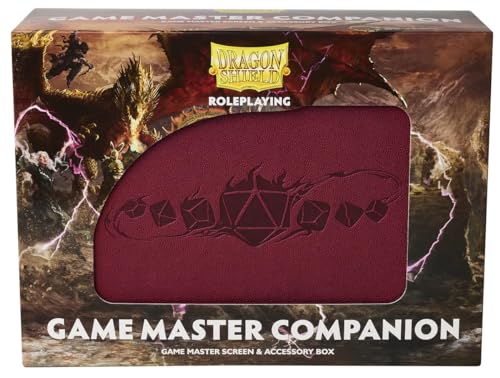 Dragon Shield RPG: Game Master Companion: Blood Red – Compatible with Official DND Spell Cards - 6 Foam Trays with Room for a Total of Over 40 Miniatures of Various Sizes