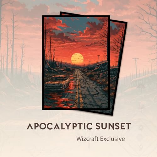 Apocalyptic Sunset - MTG Card Sleeves, 104ct, Standard Size, Smooth | Perfect for Double Sleeving, Smudge Resistant Matte Back, Standard 66x92mm - Compatible with Magic The Gathering & TCG Cards - color: Apocalyptic Sunset, size: Smooth