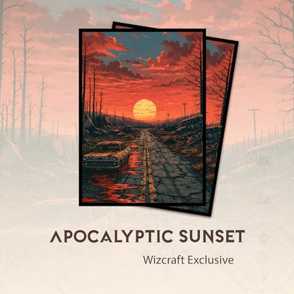 Apocalyptic Sunset - MTG Card Sleeves, 104ct, Standard Size, Smooth | Perfect for Double Sleeving, Smudge Resistant Matte Back, Standard 66x92mm - Compatible with Magic The Gathering & TCG Cards - color: Apocalyptic Sunset, size: Smooth