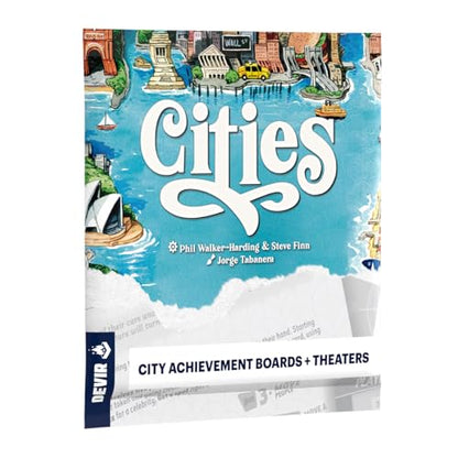 Devir - Cities Expansion, City Achievement Boards & Theaters Module, Strategy City,Building Game Add-On for Adults and Kids 1–4 Players, Ages 10+, 45 Playtime, (English Version) - color: Expansion