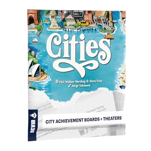 Devir - Cities Expansion, City Achievement Boards & Theaters Module, Strategy City,Building Game Add-On for Adults and Kids 1–4 Players, Ages 10+, 45 Playtime, (English Version) - color: Expansion