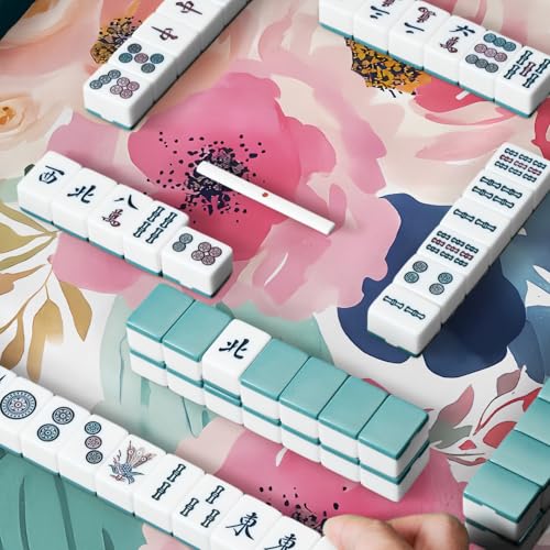 Mahjong Mat for Table Durable Mahjong Table Cover with Unique Design, Premium Mahjong Accessories, Perfect Mahjong Gifts for Women, Game Mat for Mahjong and Board Game Enthusiasts (Floral Blossom) - style: Floral Blossom