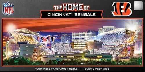 MasterPieces 1000 Piece Sports Jigsaw Puzzle - NFL Cincinnati Bengals Stadium View Panoramic - 13"x39" - style: Cincinnati Bengals
