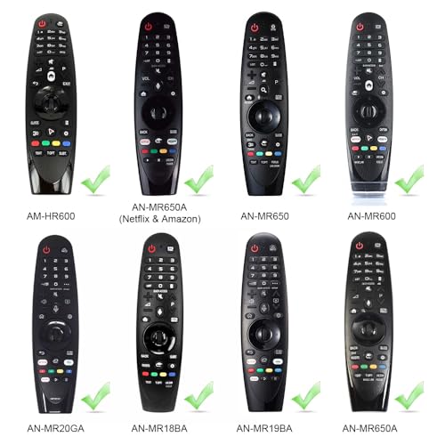 Silicone Protective Case for LG MR20GA MR19BA MR18BA MR650A MR600 Remote Control, Anti-Slip Cover for LG AKB75855501 Magic Remote Skin Protector,Black - color: Black