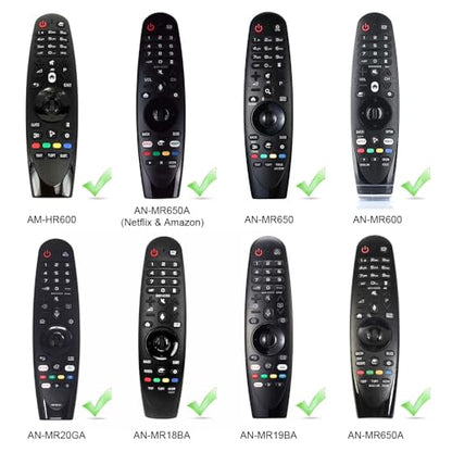 Silicone Protective Case for LG MR20GA MR19BA MR18BA MR650A MR600 Remote Control, Anti-Slip Cover for LG AKB75855501 Magic Remote Skin Protector,Black - color: Black