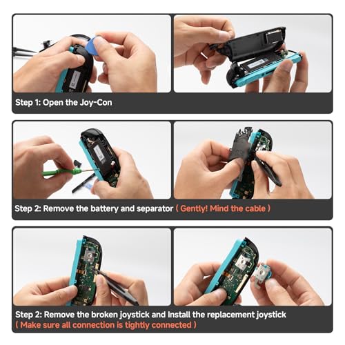 RGEEK Joystick Replacement Comaptible with Switch 2 Controller, Joysticks Repair Tool Kit for Switch 2 Accessory