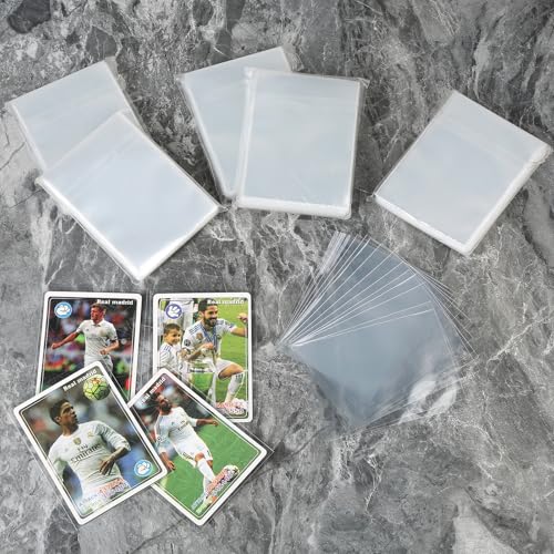 100 Counts Card Sleeves for Trading Cards, Soft Penny Card Sleeves Clear Plastic Card Protectors Fit for Sports Cards, MTG Game Card Standard Cards,Baseball Card