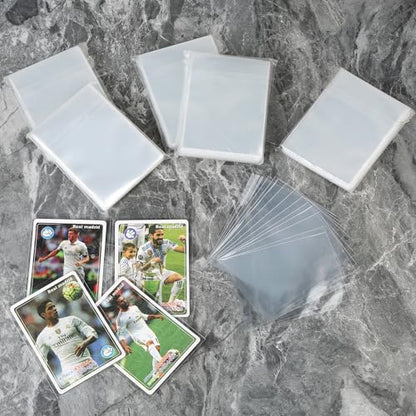 100 Counts Card Sleeves for Trading Cards, Soft Penny Card Sleeves Clear Plastic Card Protectors Fit for Sports Cards, MTG Game Card Standard Cards,Baseball Card