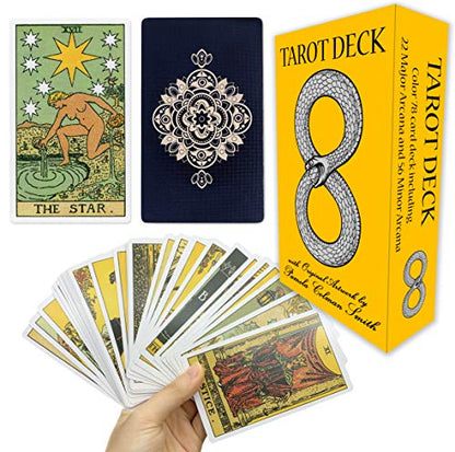 Classic Tarot Cards Deck for Spiritual Guidance | Ideal Tarot Cards for Beginners with Online Guide Book