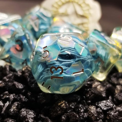 Sage’s Portal Cantrips DND Dice Set - Round Edge Resin 7-PC Polyhedral DND Dice Set for Dungeons and Dragons D&D RPG Tabletop TTRPG (Unbound Creation) - color: Unbound Creation