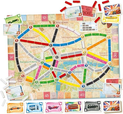 Asmodee Ticket to Ride London Board Game - Train Route-Building Strategy Game, Fun Family Game for Kids & Adults, Ages 8+, 2-4 Players, 10-15 Minute Playtime - style: London