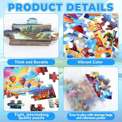 6 Pack 36-Piece Large Jigsaw Puzzles for Seniors Easy Dementia Alzheimer Products Dementia Activities Memory Training Game for Elderly Alzheimer's Patients in Nursing Home Gift (Style 1) - style: Style 1