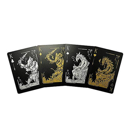ACELION Waterproof Playing Cards, Plastic Playing Cards, Deck of Cards, Gift Poker Cards (Black Dragon) - color: Black Dragon