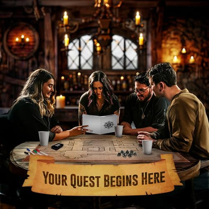 Melee Mats DND Map Starter Set - 24” x 36", Wet & Dry Erase Battle Terrain Grid for Dungeons and Dragons - Ultimate Tabletop Gaming Experience with Accessories - color: Version 2