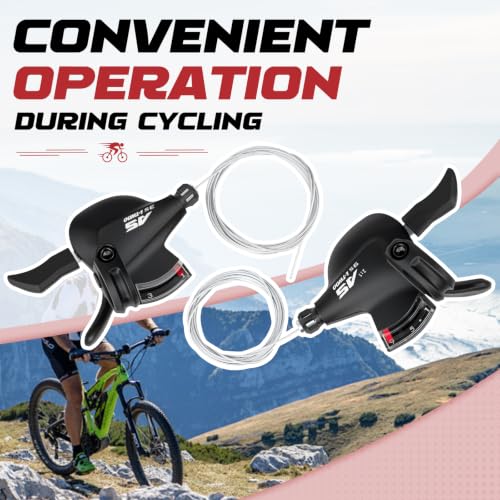 WEEROCK Bike Shifter Lever 27 Speeds 3X9 Thumb Gear Shift Lever for MTB | 2:1 Pull Ratio, Gear View Window, Smooth Shifting, for Mountain Bike, Touring Bike, Folding Bike, Flat-bar Road Bike - color: 3X9 Speed