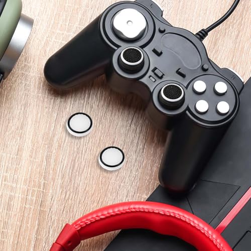 4pcs Thumb Grips, Full Protection Anti-Slip Anti-Scratch Anti-Fingerprint Protective Cover Thumb Joystick Cap Compatible with PS5 PS4 Xbox Series X/S Xbox One Switch Pro Controller - color: black & white