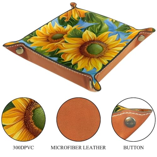 Sunflower Dice Tray Dice Rolling Tray Folding Dice Holder for Dice Games, Like RPG, DND and Other Table Games - color: Multi 6
