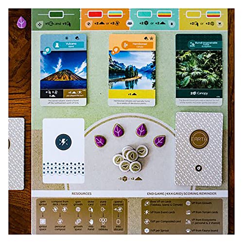 Inside Up Games Earth | Board Game of the Year 2023 | Ecosystem Building, Card Drafting, Action Selection | Create Amazing Natural Synergies | 1 to 5 Players | 45 to 90 Minute | Age 13+