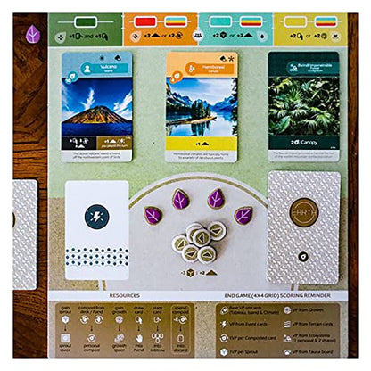 Inside Up Games Earth | Board Game of the Year 2023 | Ecosystem Building, Card Drafting, Action Selection | Create Amazing Natural Synergies | 1 to 5 Players | 45 to 90 Minute | Age 13+