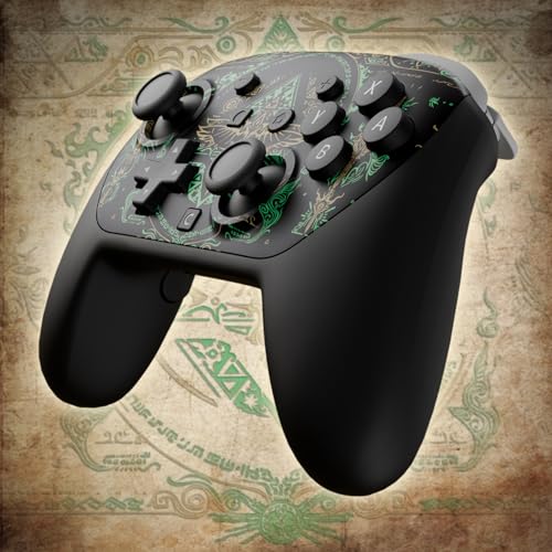 eXtremeRate DIY Replacement Faceplate Shell for Nintendo Switch 2 Pro Controller, Custom Front Housing Case, Thumbsticks and Screwdriver Tools for Switch 2 Pro Controller - Totem of Kingdom Black - color: Totem of Kingdom Black