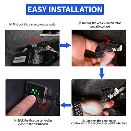 Throttle Response Controller, 9 Drive 9-Mode Smart Electronic Racing Pedal Accelerator for Dodge RAM 1500 New Body Style Wrangler JL Gladiator JT NISSAN Titan Trucks Chevrolet(809)