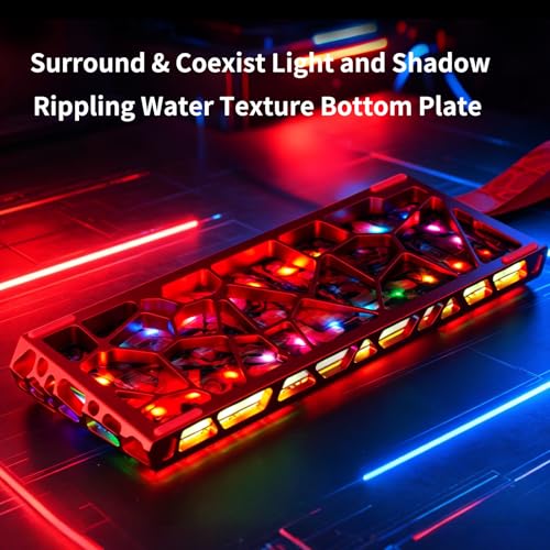IROK MG63 64 Keys Wired Magnetic Switch Keyboard, 512KHZ All Keys Scan Rate, PCB Nano-Coating Waterproof, ARGB Light and Shadow Coexist 8KHZ/CNC Carved Aluminum Gaming Keyboard (Red) - color: Red