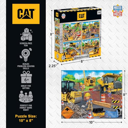 MasterPieces – Jigsaw Puzzle Set for Kids 6+ Years, 4-Pack of 100 Pieces, Educational and Fun Game, Caterpillar Collection, Gift Idea for Children, 8" x 10 - style: Caterpillar