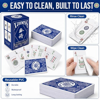 American Mahjong Playing Cards, Large Print Mahjong Cards, 2026 Edition, Waterproof Game Set - style: Individual piece