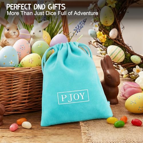 PJOY Mystery DND Dice Set Easter Bunny Pattern Polyhedral D&D Dice for Dungeons and Dragons Role Playing Games TTRPG DND Gifts - color: Random Bunny
