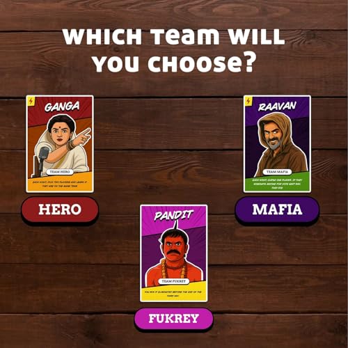 Filmy Mafia – Bollywood Themed Social Deduction Party Game | Fun Board Game for Families, Friends & Adults | 6–40 Players