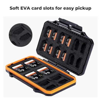 K&F CONCEPT 36 Slots Memory Card Case for SD Micro SD SDXC SDHC TF | Anti-Shock Carrying Storage Card Holder Water-Resistant for 24 Micro SD SDXC SDHC TF Cards and 12 SD SDXC SDHC Cards, PM03 - size: For 24 Micro SD + 12 SD