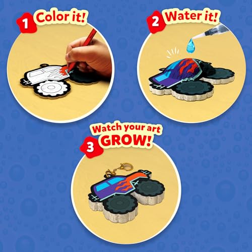 Skillmatics Aqua Puffs - 3D Art Kit, Just Boy Things, Mess-Free Paint by Number Craft for Kids, DIY Color & Inflate Activity, Travel Toys & Creative Gift for Ages 4, 5, 6, 7, 8, 9, 10 - color: Just Boy Things