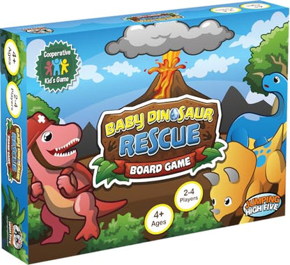 Baby Dinosaur Rescue Board Game – Cooperative Dinosaur Adventure Game for Kids Ages 4+ – Work Together to Save the Baby Dinos – Easy to Learn – Fun Family Board Game