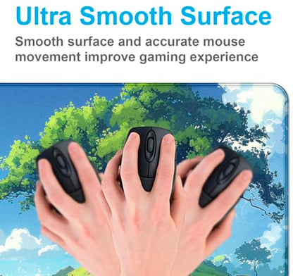 Large Green Plant Outdoor Landscape Office Desk Pad, Computer Mouse Pad | Large Extended Mouse Pad; Full Desk Coverage; Waterproof Coating; Stable Anti-Slide Base For Gaming, Office, Study Daily Use - color: Outdoor Landscape