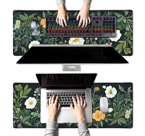 Large Mouse Pad, Desk Mat Computer Keyboard Pad Non-Slip Rubber Base Waterproof with Stitched Edges for Laptop Gaming, Office & Home 31.5 x 11.8 Inch (XL-15) - color: Xl-15