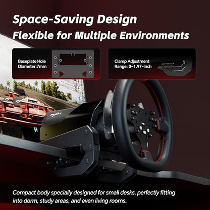 PXN V10 Pro Direct Drive Sim Racing Wheel, 3.2Nm Force Feedback | Servo Motor, 3 Hall-Effect Pedals, 4 Paddle Shifters, for PC, Xbox One, Xbox Series X/S, PS4