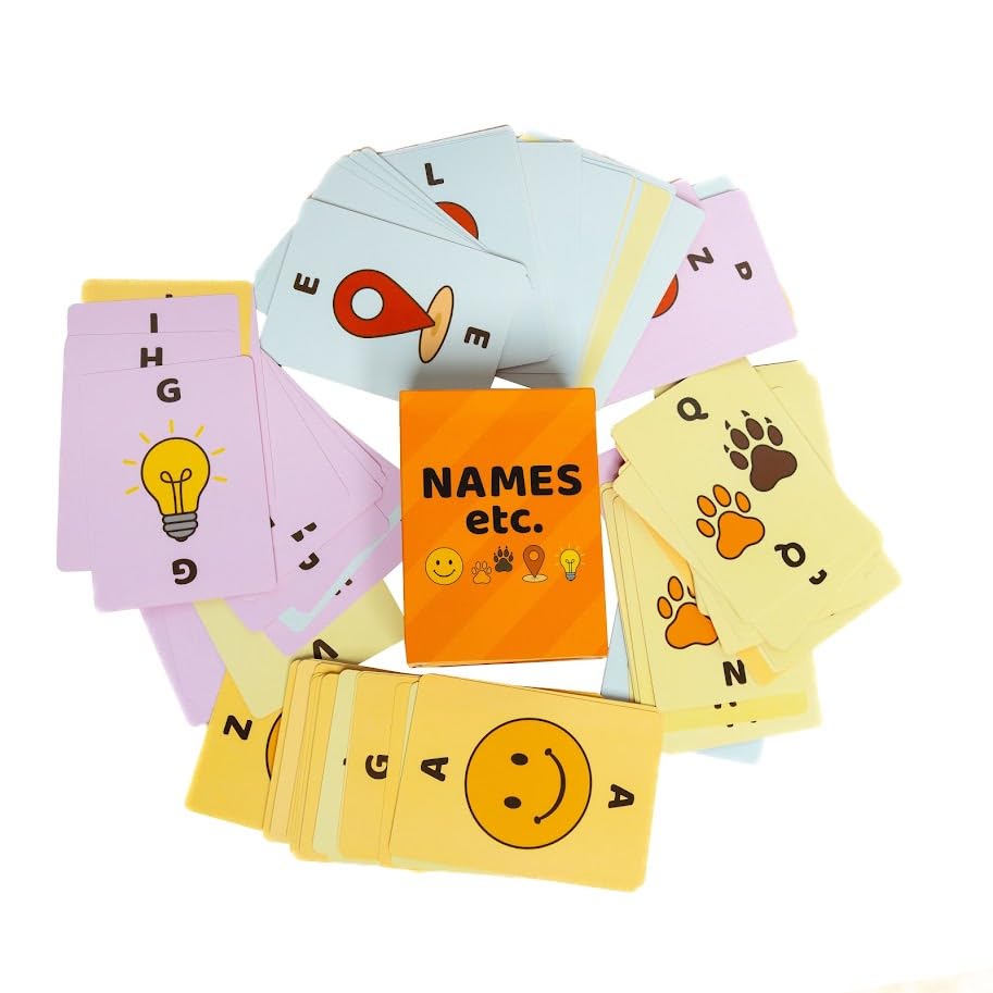 Names etc – Fast-Paced Family Card Game of Name, Animal, Place, and Thing | Family Games | Travel Games | Educational Game for Kids, Teens & Adults | Ages 8+ | 2+ Players