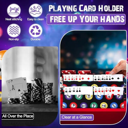 Eersida 2 Pack Bingo Card Holder for Pull Tabs Playing Card Holder Bingo Accessories Canasta Poker Bridge Family Game Night Supplies for Adults (Classic Style) - style: Casual