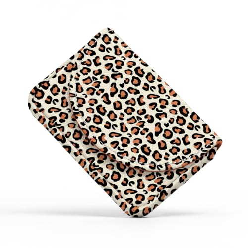 Business Card Holder，PU Leather Business Card Case Wallet Leopard Print | Pocket Travel Name Card Case for Men and Women Gift，Portable Magnetic Business Card Carrier for Purse - color: Leopard Print