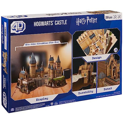4D Build Harry Potter Hogwarts Castle 3D Puzzle Model Kit for Adults - style: Hogwarts Castle 3D Puzzle 209 pcs