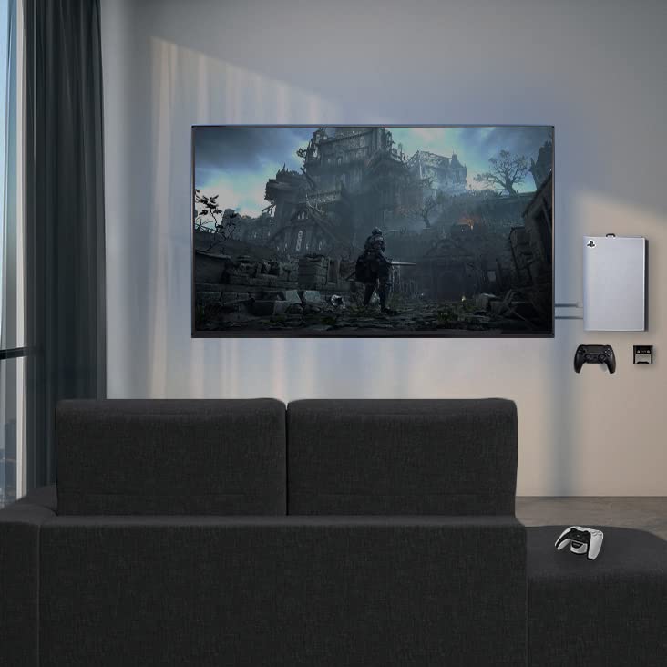 VIVO Steel Wall Mount Bracket Designed for PS5 Gaming Console, Vertical Display for PlayStation 5, Open Design, Black, MOUNT-PS5B - color: Black