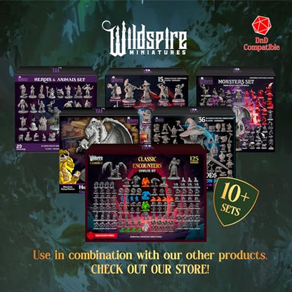 Mercenary Guild II - Essential Heroes - 55 Hero, Player Characters, NPC for DND Miniatures Bulk I 28mm Dungeons Dragons D&D Miniatures I DND Minis D&D Figures I Pathfinder, Daggerheart, Realm Reforged