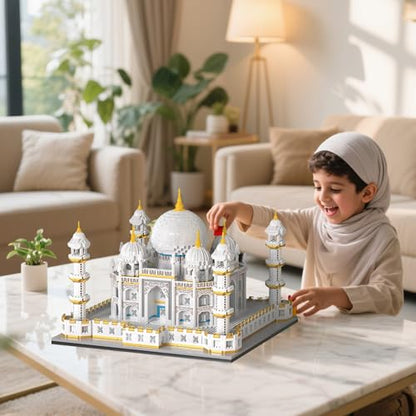 Architecture Taj Mahal Micro Mini Building Blocks Set,Landmarks Collection, Display Model Gift for Adults(4030 Pieces) - style: Taj Mahal