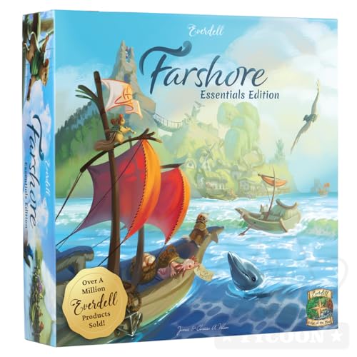 Everdell Farshore Essentials Edition | Standalone Strategy Tabletop Game with Fresh Mechanics | Explore the Northern Shores of Everdell | 2–4 Players | Age 10+ | Fantasy Tabletop Game