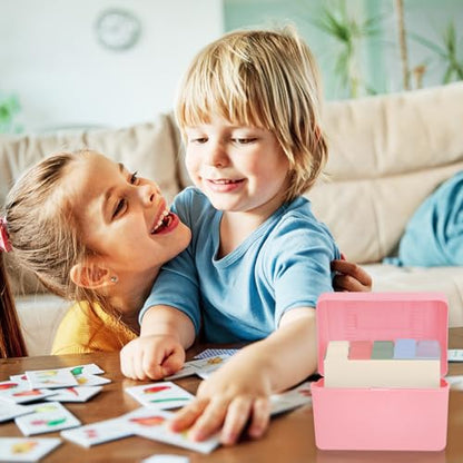 H4D Index Card Holder 4x6 Inches with 25 Plastic Dividers, Light Pink - color: Light Pink, size: 4x6 inch