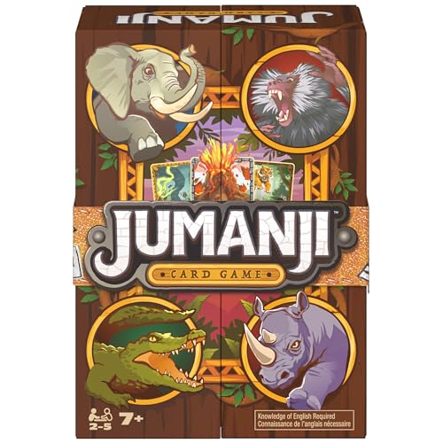 Spin Master Games, Jumanji Card Game, Experience the Thrilling Adventure Based on The Action-Comedy Movie, Take on Jungle Challenges for Kids, Adults & Family Game Night, 2-5 Players, for Ages 7 & Up - style: New Card Game