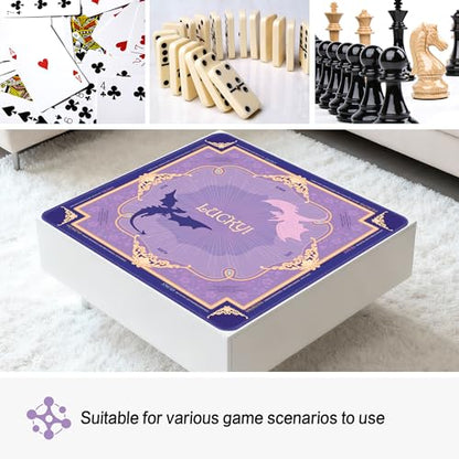 KUNTE Mahjong Mat, Purple, 32"x32" | Non-Slip, Quiet, Waterproof, Foldable, For American Mahjong - color: Purple
